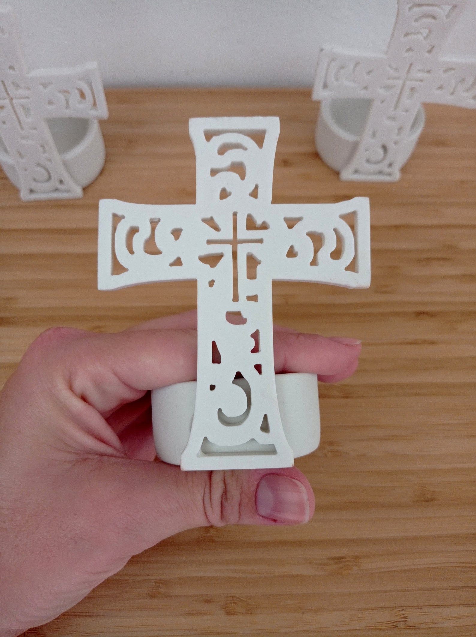 Cross Candle Holder Cross Candle Stand Sconce Religious Etsy