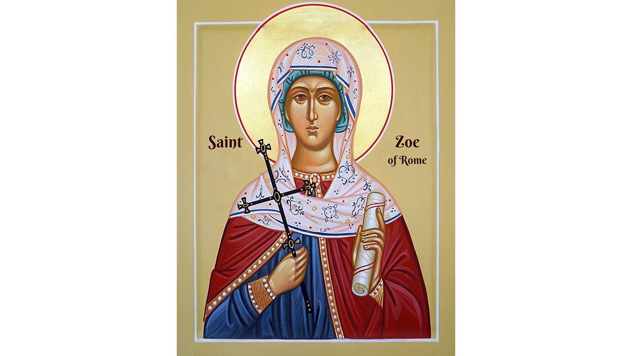 Saint Zoe of Rome Catholic Icon, Catholic Art Prints, Christian Wall Art  Wood, Religious Wall Hangings, Traditional Prayer Icon -  Singapore