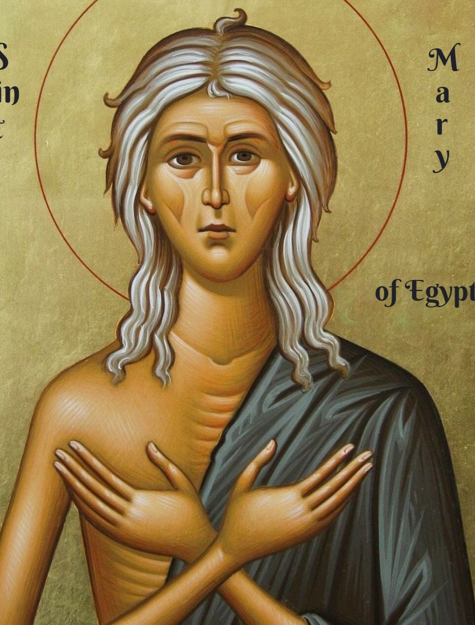 Saint Mary of Egypt Orthodox Icon, Saint of Egypt, Christian ...