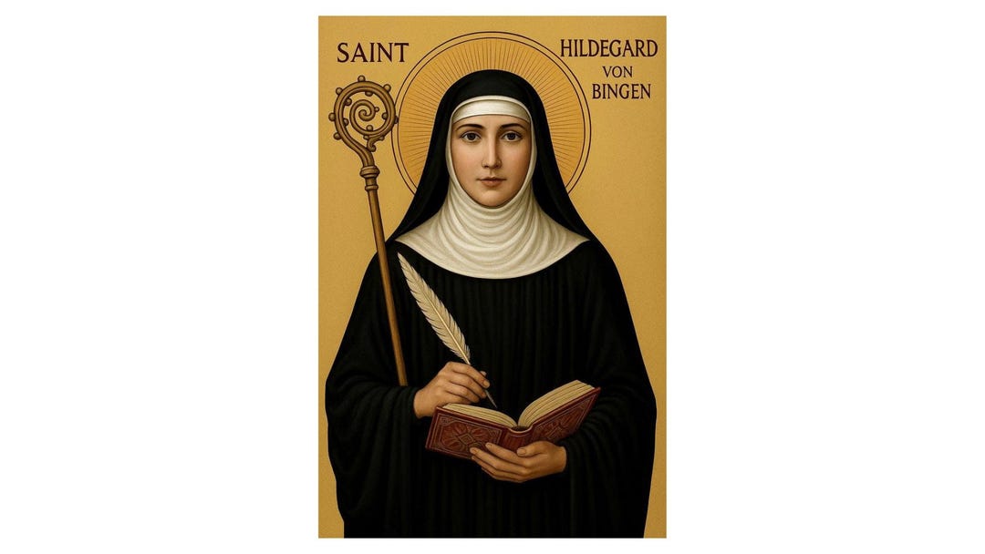 Saint Hildegard Von Bingen Icon, Catholic Icons, Religious Gifts - Etsy