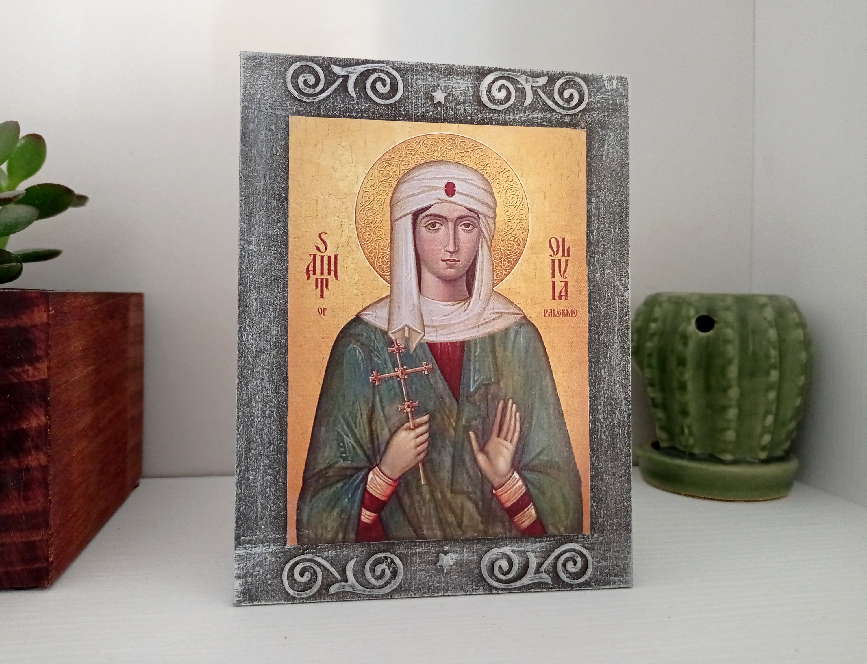 Saint Olivia of Palermo Icon Saint Olivia Christian virgin Etsy