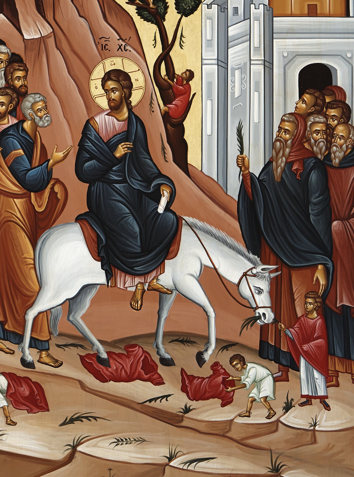 Palm Sunday Icon Jesus Christ Palm Sunday Greek Orthodox | Etsy