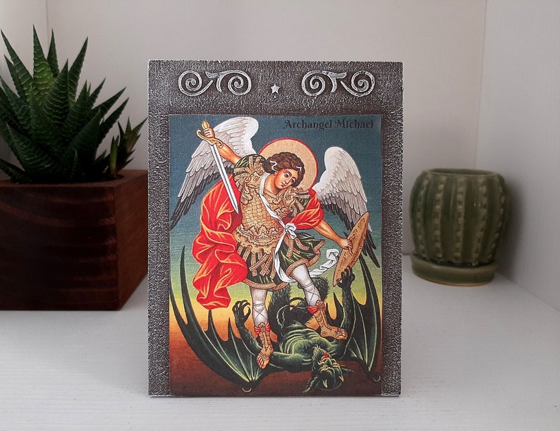 Archangel Michael Orthodox Icon, Guardian Angel, Wood Wall Art ...
