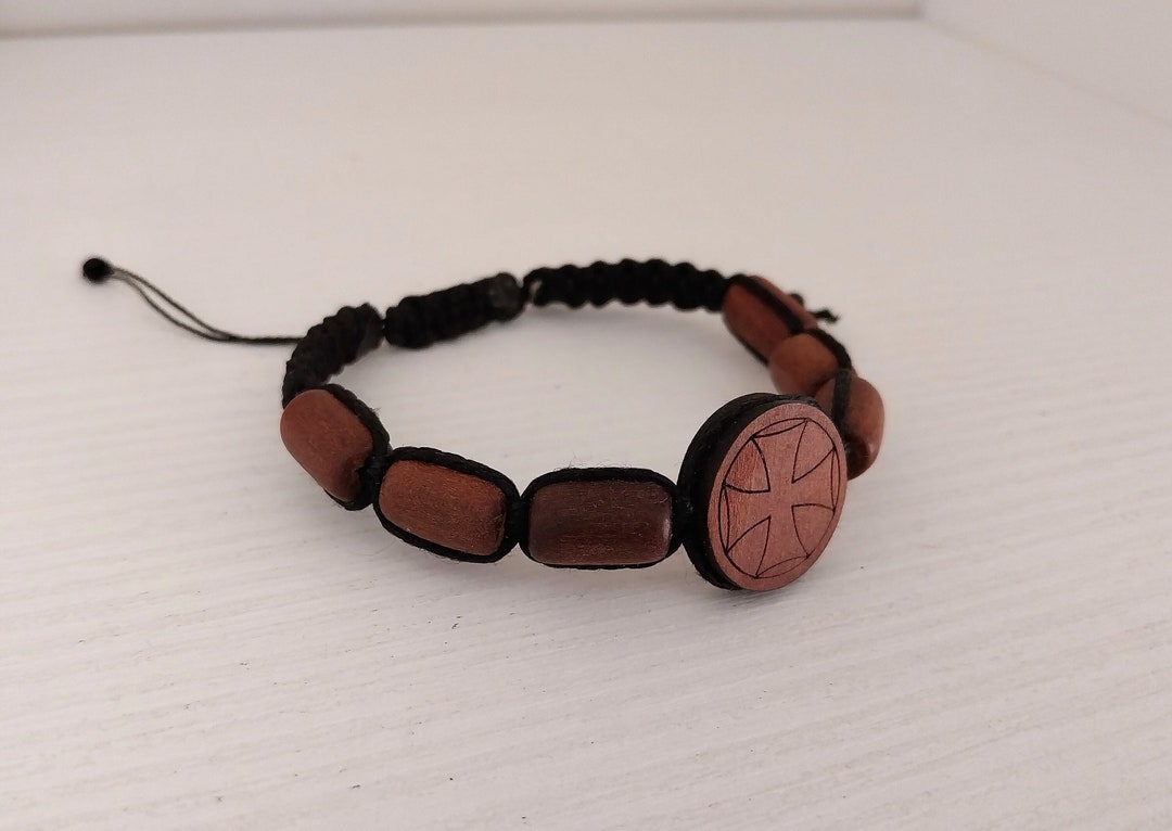 Wood Greek Orthodox Bracelet Christian Men Bracelet Catholic Etsy
