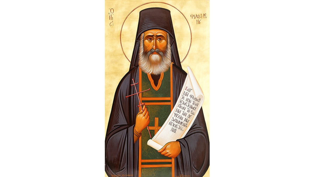 Saint Philoumenos Hasapis of Jacob's Well, Orthodox Icon New Martyr