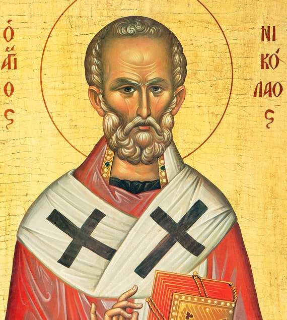 聖ニコラウス・オブ・ミラ、ギリシャ正教のイコン、船乗りの守護聖人