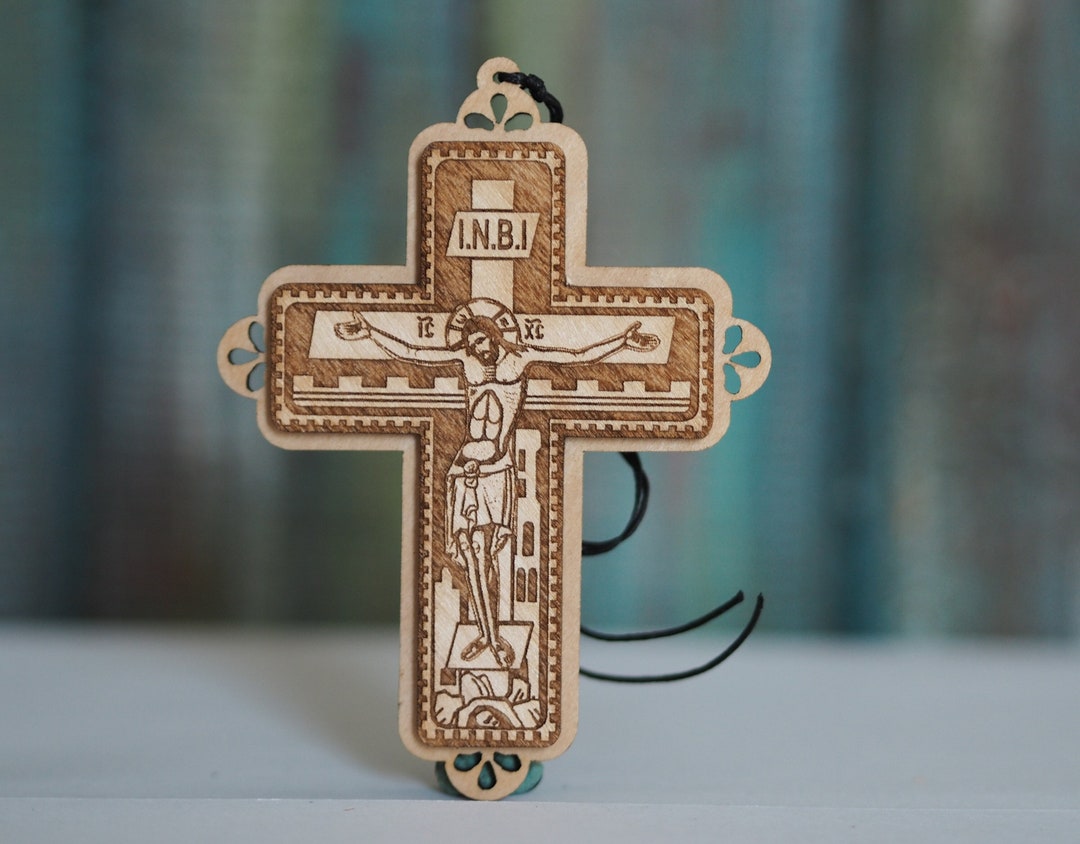 Car Crucifix Car Rear View Mirror Cross Hanging Car Mirror Etsy