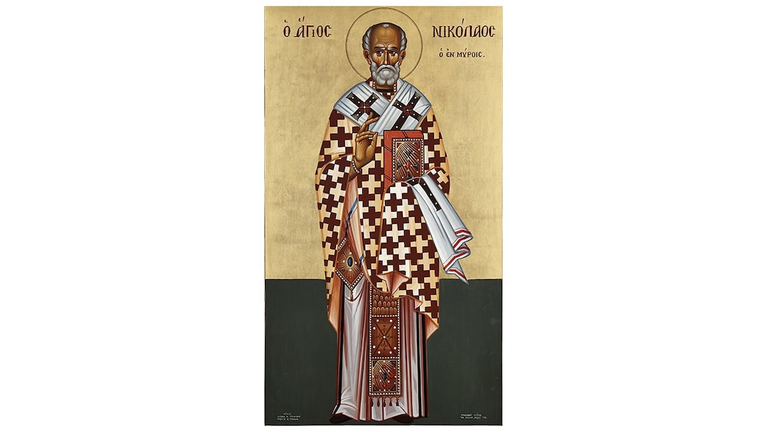Saint Nicholas Orthodox Icon, Christian Wood Wall Art, St Nickolas of ...