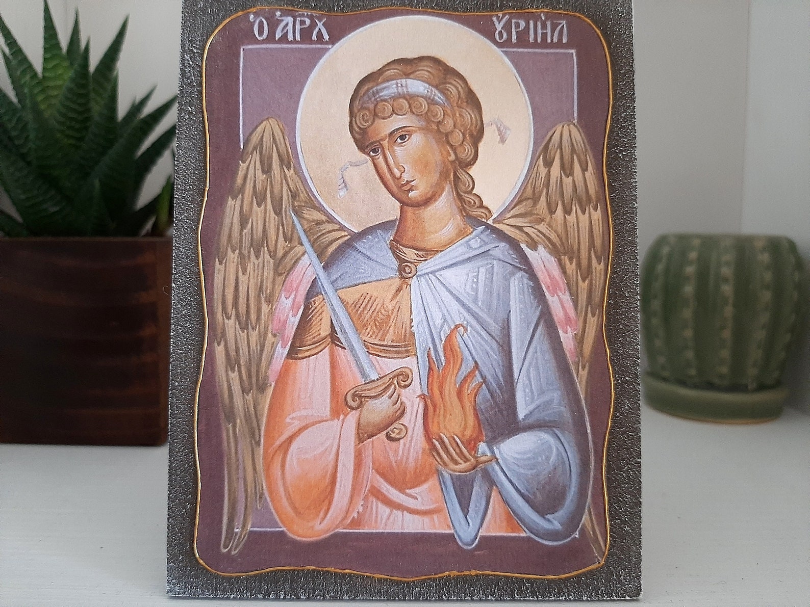 Archangel Uriel icon Uriel the Angel of Wisdom God is my | Etsy