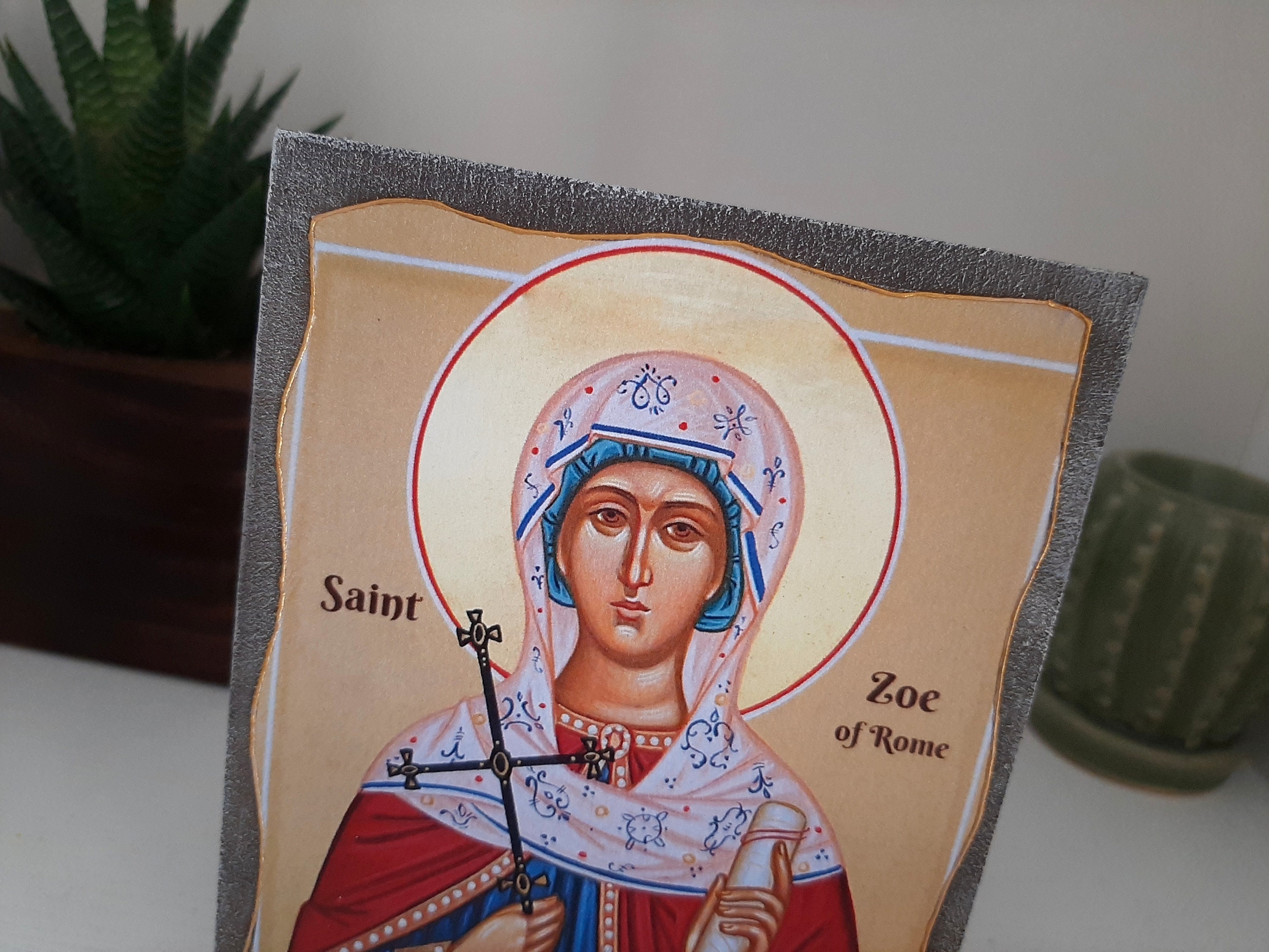 Saint Zoe of Rome Saint Zoe Catholic Icon Catholic Art Etsy