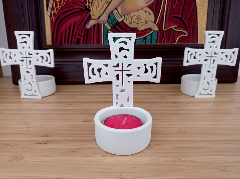 Cross Candle Holder Cross Candle Stand Sconce Religious Etsy