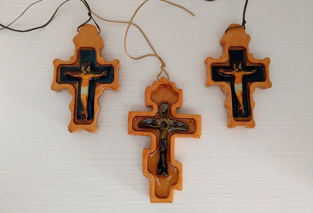 Car Crucifix, Car Rear View Mirror Cross, Hanging Car Mirror Greek Orthodox Cross, Jesus