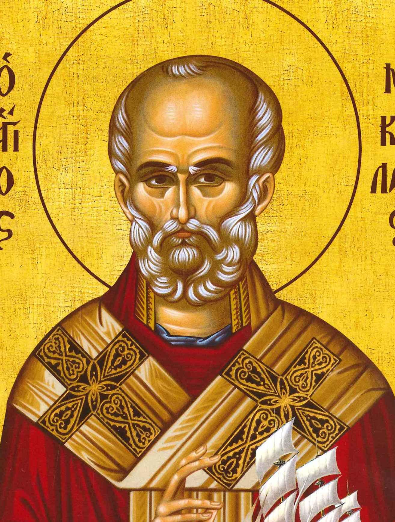 聖ニコラウス正教会のイコン、奇跡を行うミュラのニコラオス、船乗りの