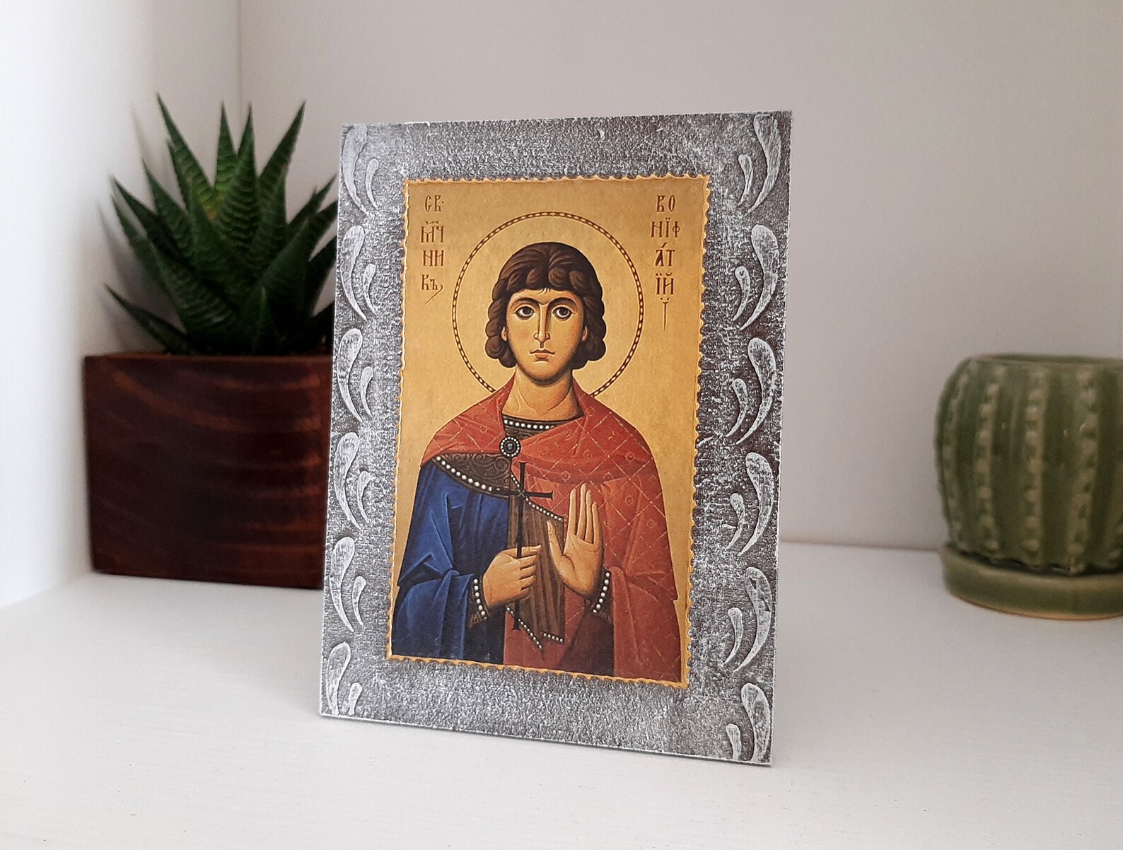 Saint Boniface Saint Bonifatius Orthodox icon St Boniface de Etsy
