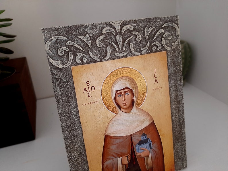 Saint Ita of Killeedy Irish Female Saints Icon Irish Nuns Etsy