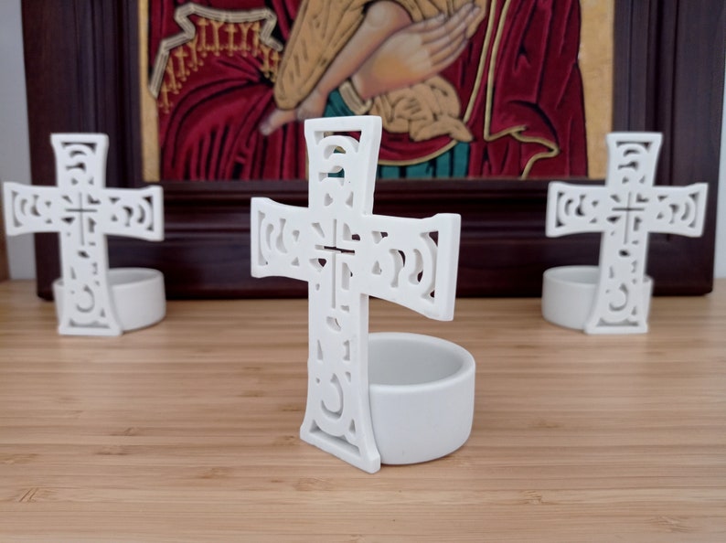 Cross Candle Holder Cross Candle Stand Sconce Religious Etsy
