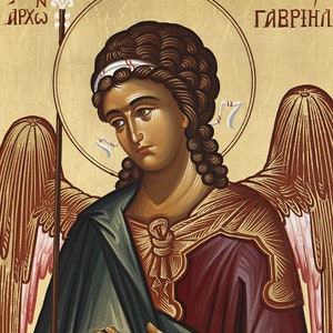 Saint Gabriel Icon, Archangel Gabriel, Man of God, God is Mighty, Greek ...