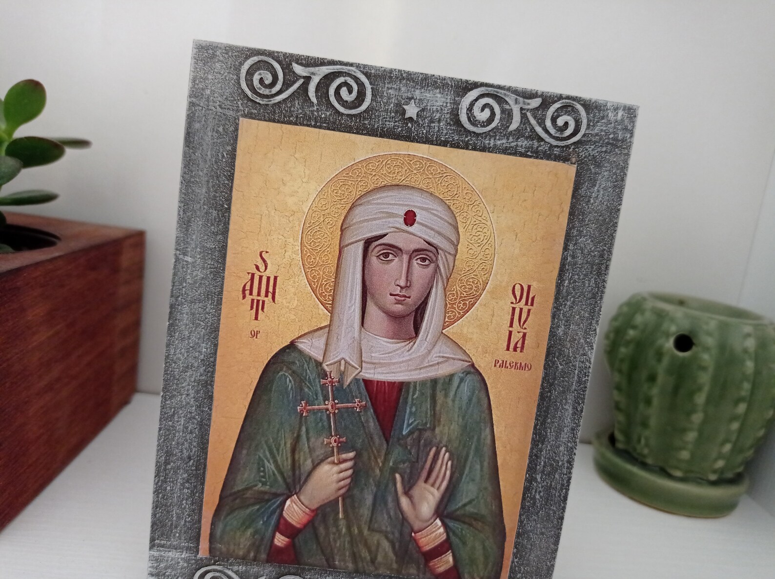 Saint Olivia of Palermo Icon Saint Olivia Christian virgin Etsy