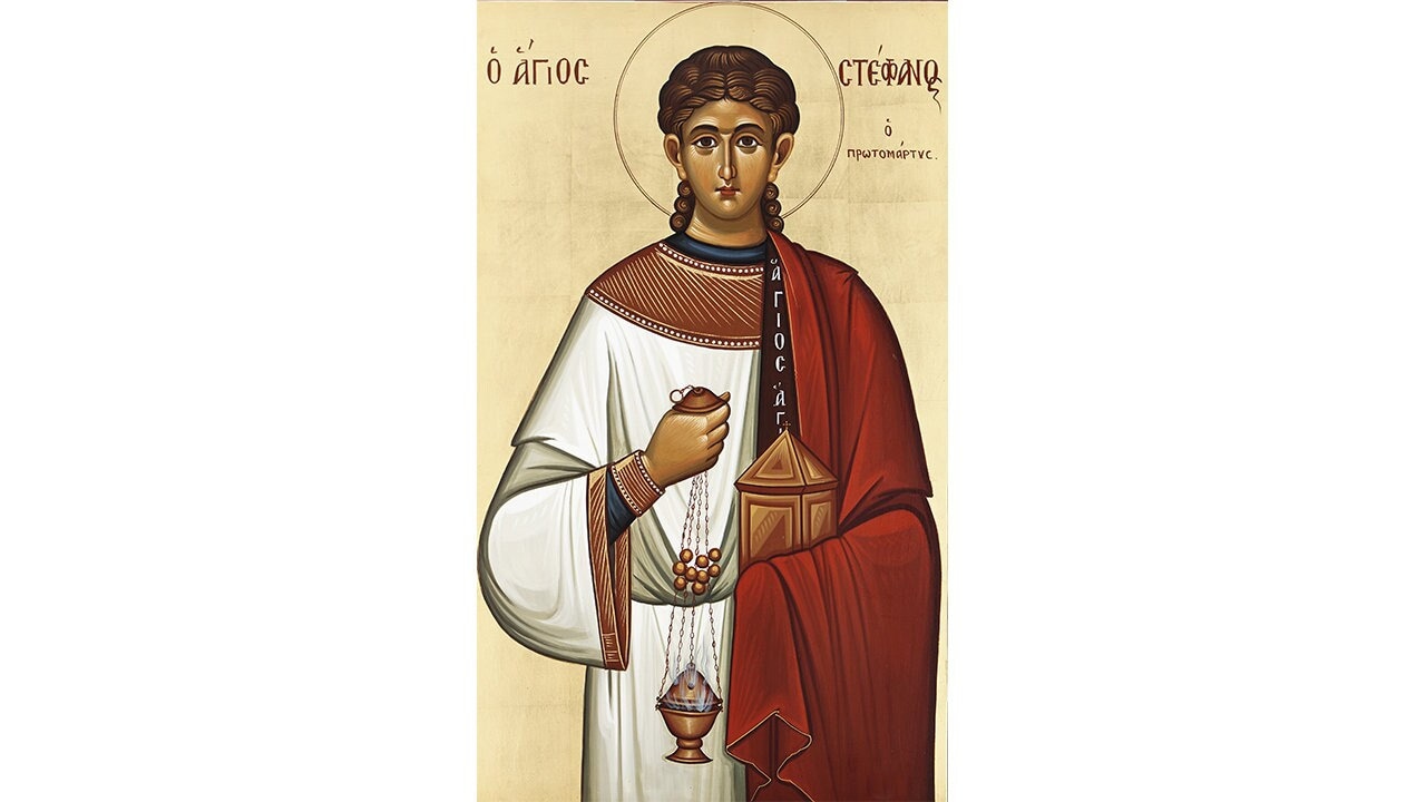 聖ステファノ正教会のイコン、キリスト教殉教者使徒ステファノ、祈りの