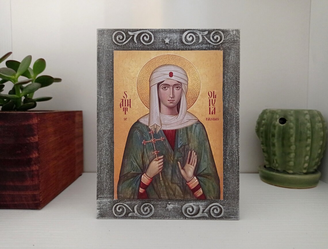 Saint Olivia of Palermo Icon Saint Olivia Christian virgin Etsy
