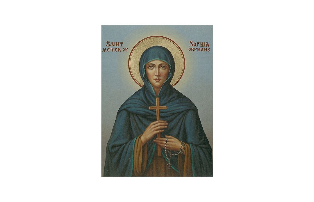 Saint Sophia the Mother of Orphans Orthodox Prayer Icon, Religious Gift