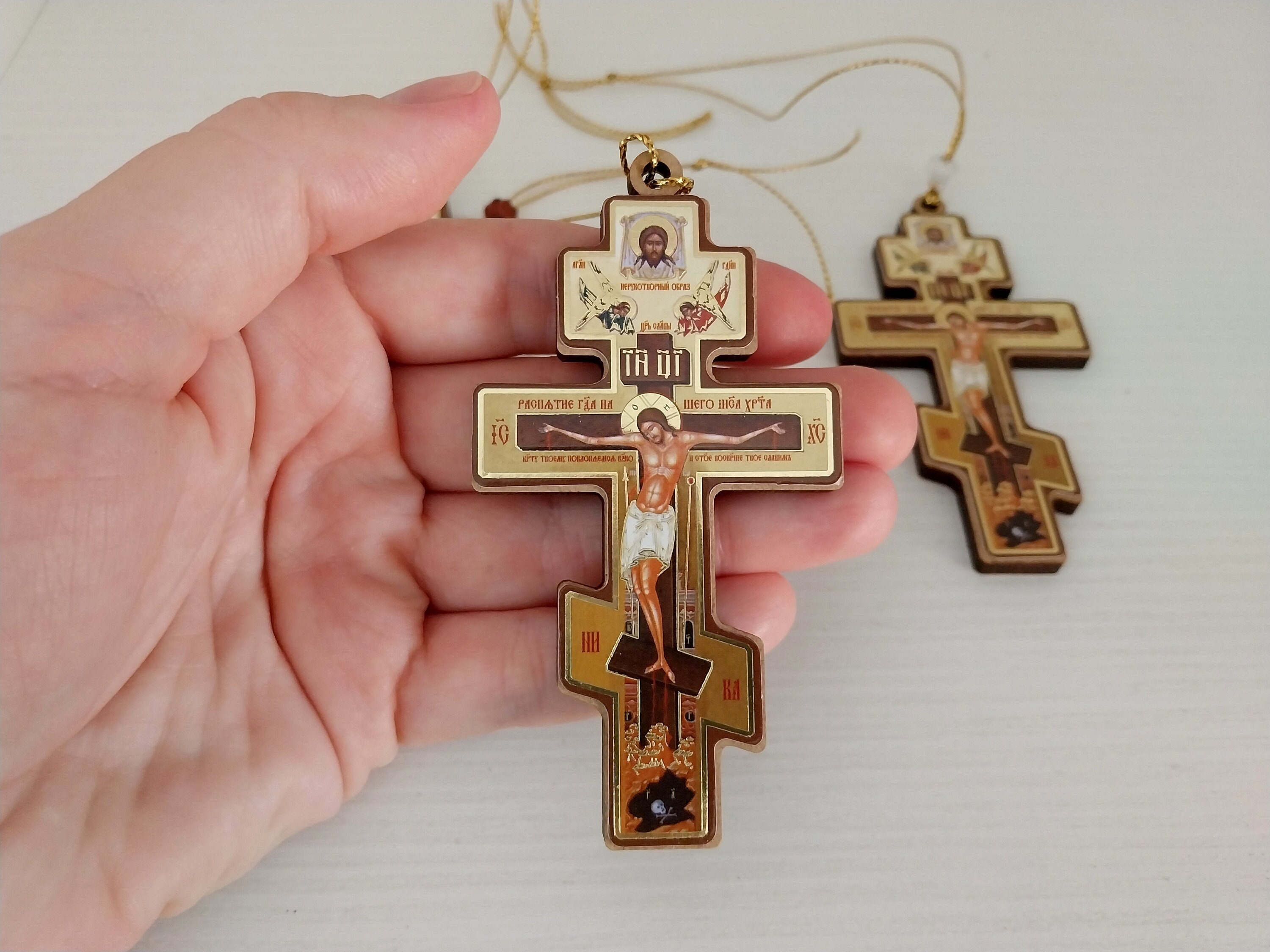 Car Crucifix, Car Rear View Mirror Cross, Hanging Car Mirror Greek