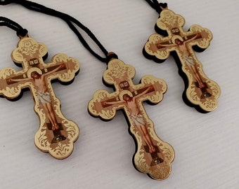 Specchietto retrovisore con ciondolo a forma di Santi e Croce