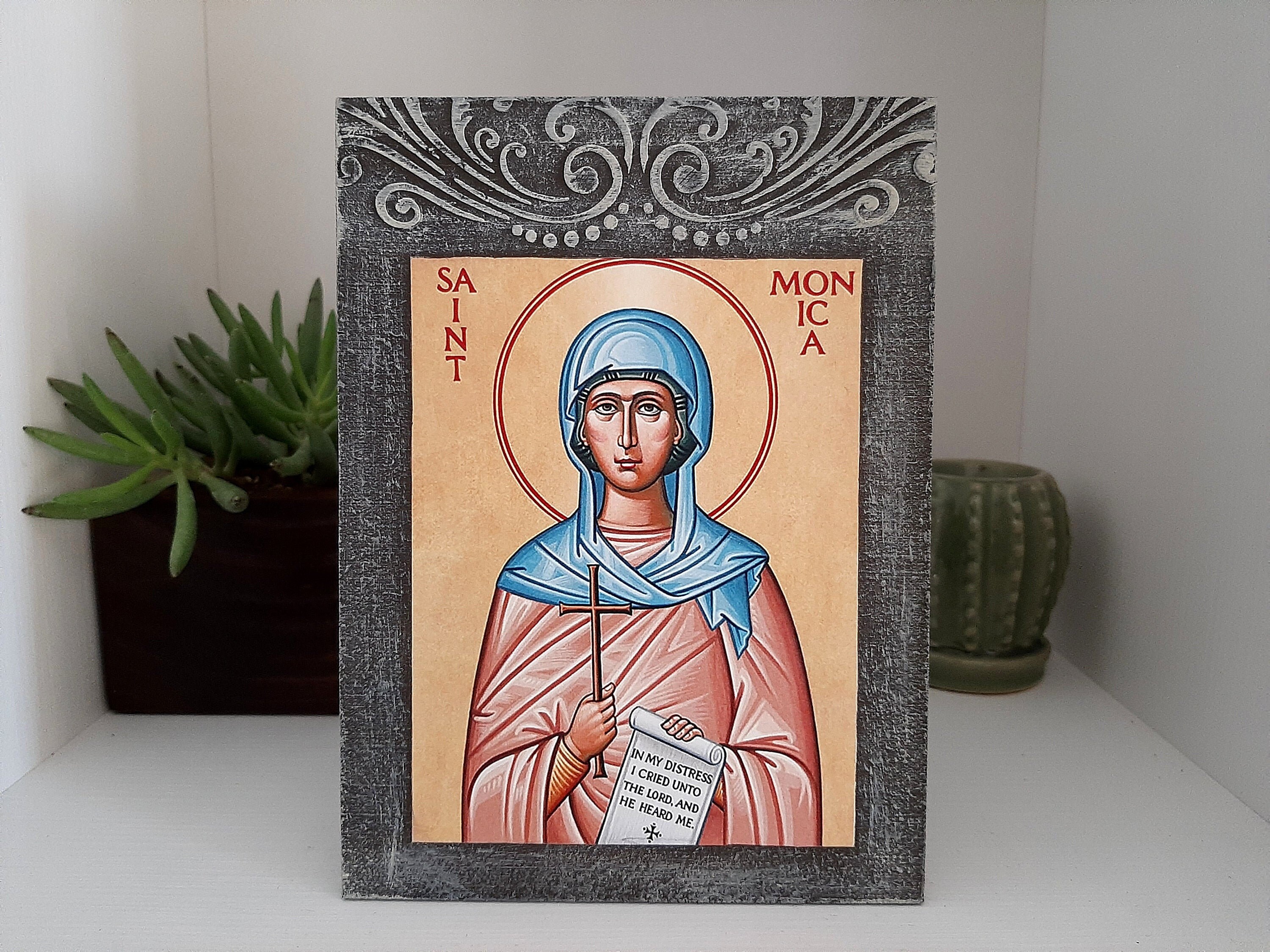 Saint Monica icon Roman Catholic Saints Catholic Decoration | Etsy