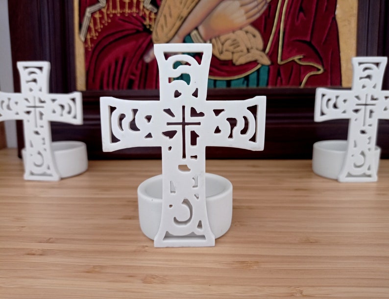 Cross Candle Holder Cross Candle Stand Sconce Religious Etsy