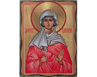 Saint Laura of Cordoba, St Laura Catholic Iconography, Orthodox Icon, Martyrs of Cordoba, Spanish Christian Saints, Catholic Art Framed