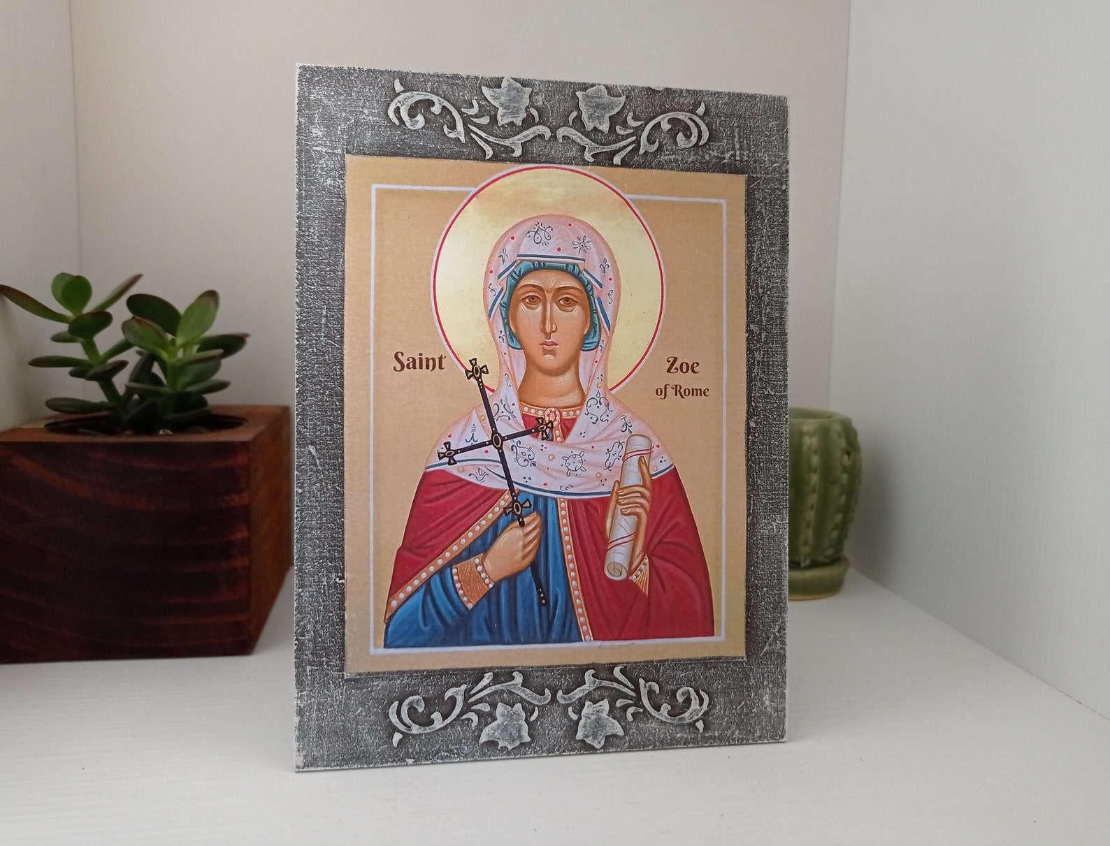 Saint Zoe icon Saint Zoe of Rome St Zoe Icon Roman Catholic Etsy
