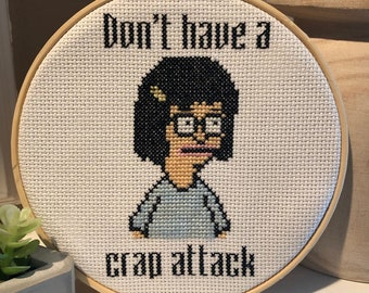 Don&#39;t have a crap attack cross stitch pattern - digital download