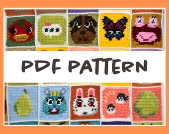 Animal Crossing Crochet Blanket Pattern Pack 6