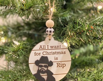 Yellowstone Christmas ornament, Rip ornament Christmas ornament, Funny ornament