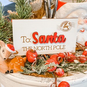 Santa signs, Santa tiered tray decor, tiered tray signs, Christmas signs, Believe sign, Christmas tiered tray decor image 3