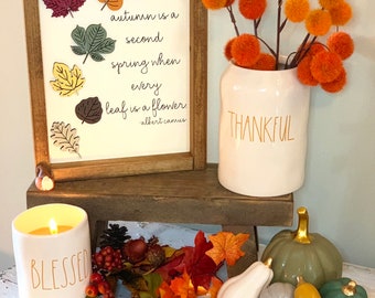 Autumn is a second spring sign, 3d sign, fall sign, fall quote sign, autumn sign