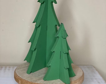 Wooden Christmas trees, Christmas tiered tray decor, tiered tray decor, tiered tray signs, Christmas signs