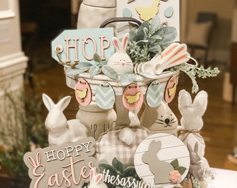 Easter tiered tray decor, Spring tiered tray decor, tiered tray decor, tiered tray decorations