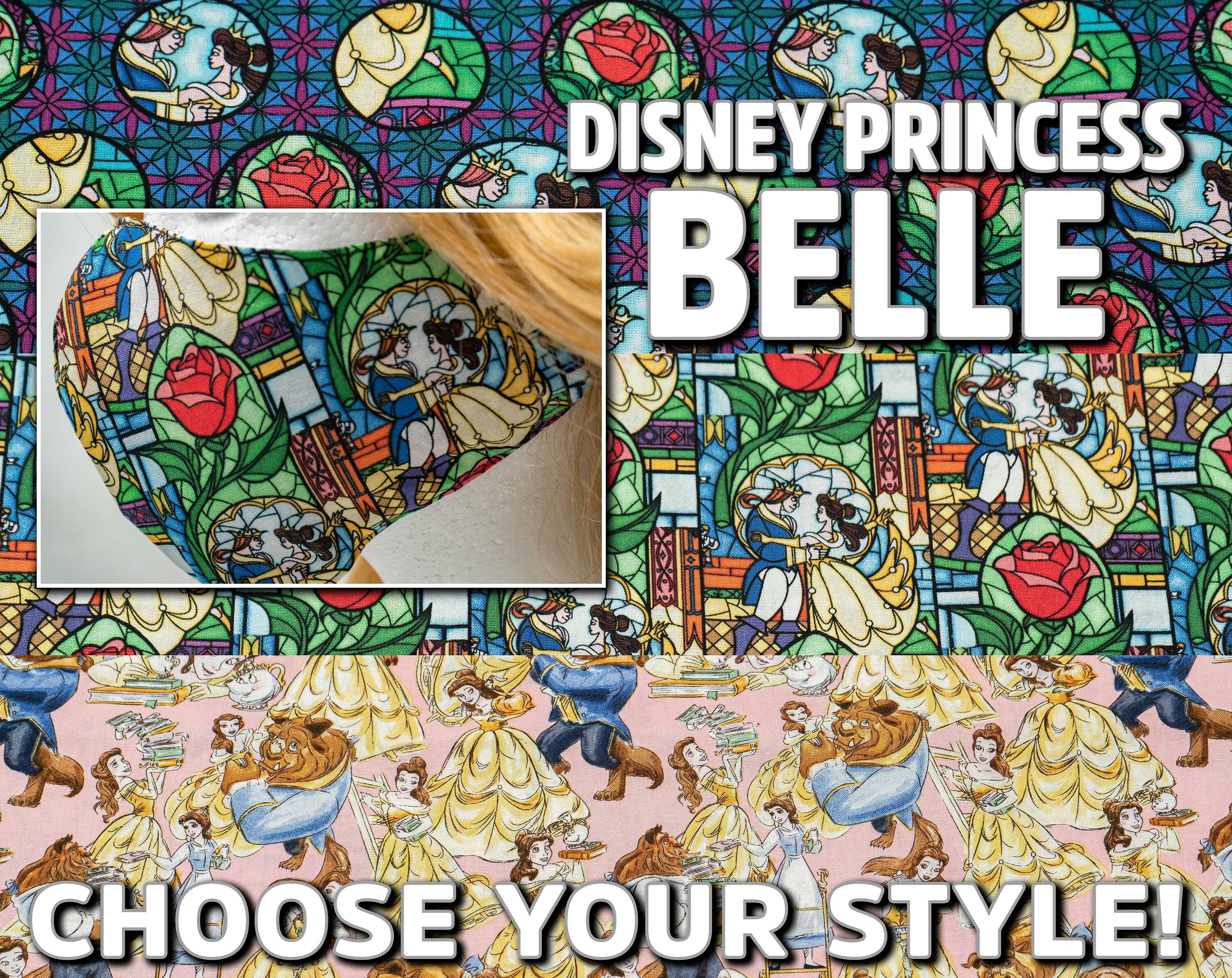 Belle Face Mask Disney Princess Washable Cotton Adult Or Child Etsy Singapore