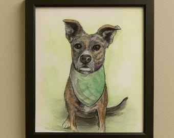 Retrato de mascota personalizado: dibujado y pintado a mano a partir de una foto / Arte personalizado para mascotas / Acrílico y tinta sobre papel de acuarela / Regalo para perros, gatos y animales