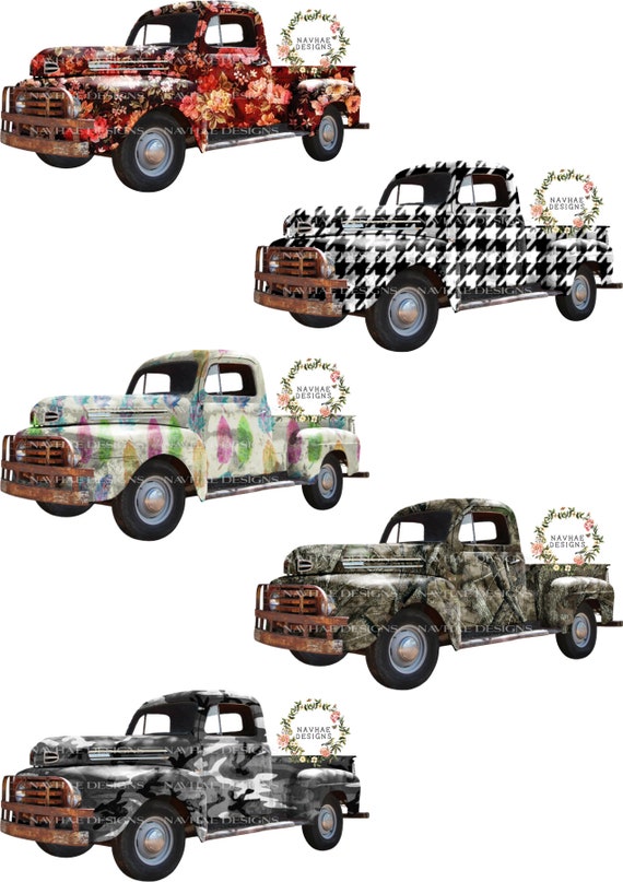 Vintage Trucks PNG | Etsy