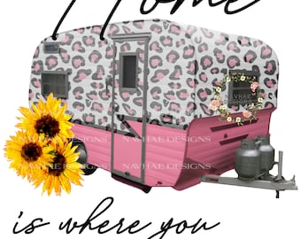 Home is where you park it sublimation design
