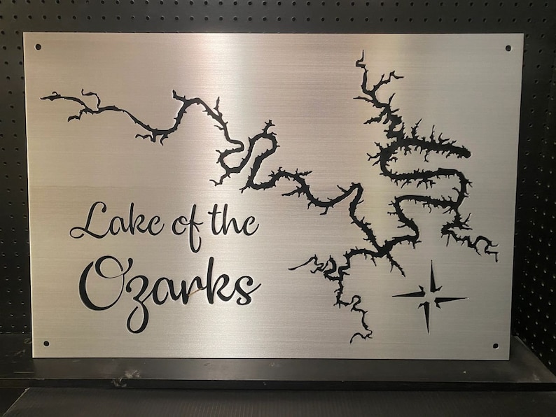 Lake of the Ozarks Metal Lake Map Lake of the Ozarks Metal Lake Map