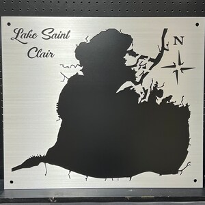 Aangepaste kaart van Lake Saint Clair