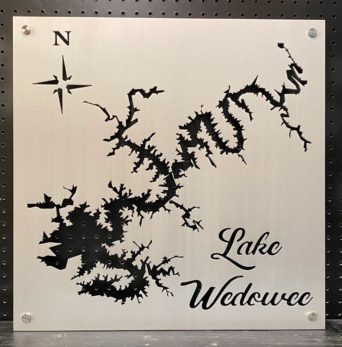 Lake Wedowee Metal Lake Map