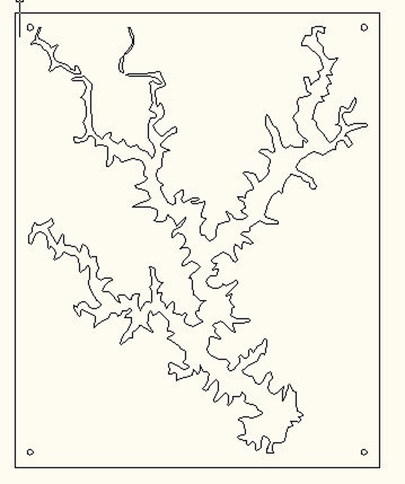 Custom Lake Map / Outline Pick Your Lake Etsy