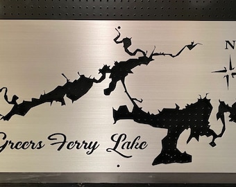 Greers Ferry Lake Metal Lake Map