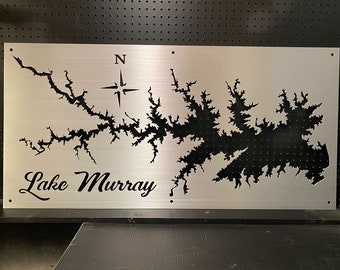 Lake Murray Metal Lake Map