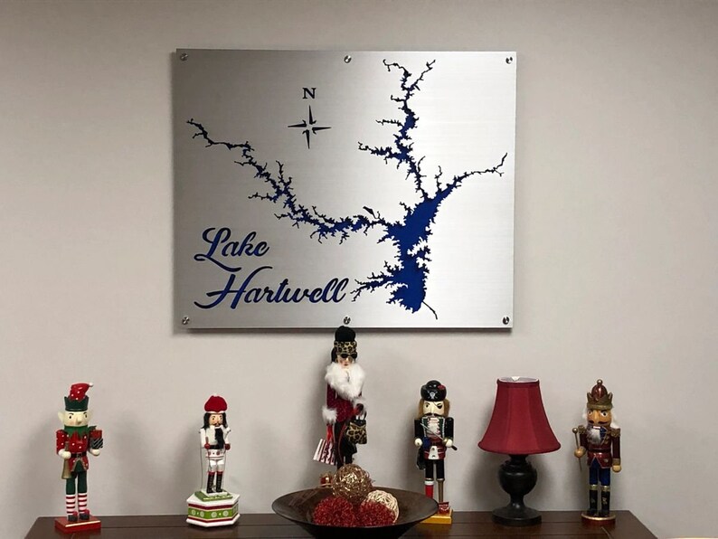 Table Rock Lake Metal Lake Map Etsy