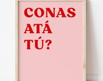 Impresión de frases en idioma irlandés, cartel de Conas Atá Tú Irlanda, como dice Gaeilge, frase Cómo estás, arte de la pared del hogar